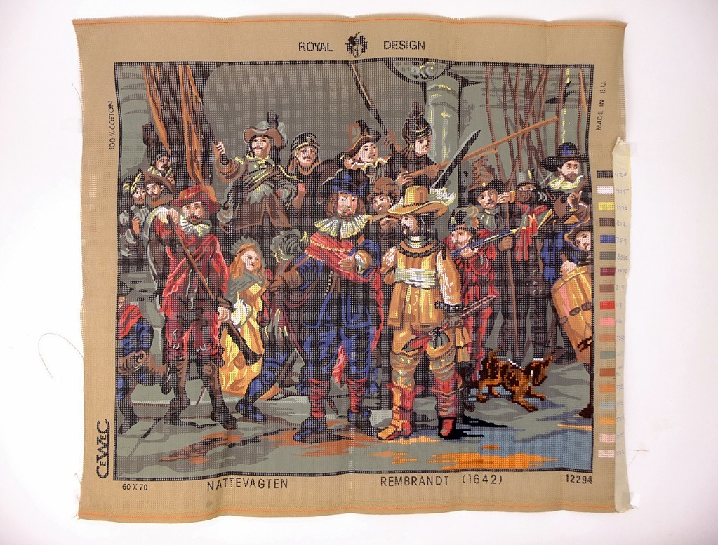 Stramien met afbeelding de Nachtwacht