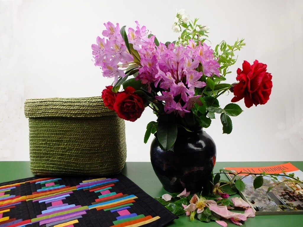 Quiltje met meibloemen