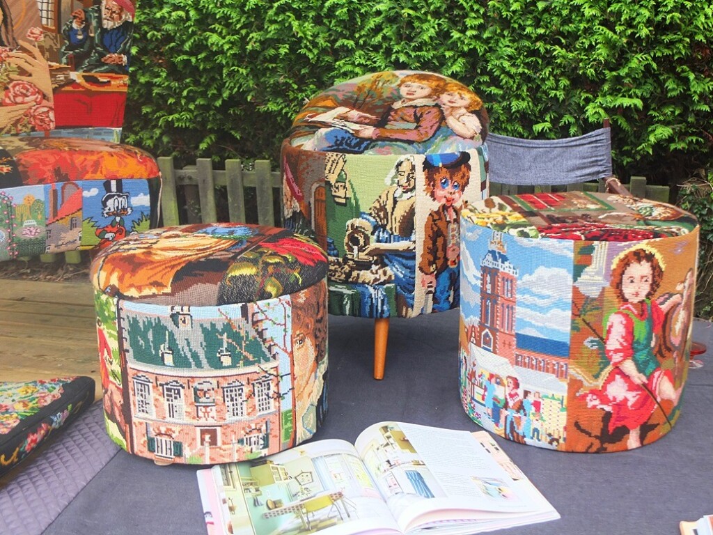 Meubels bekleed met tapisserie