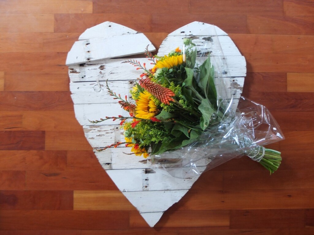 Hoiuten hart met bloemen