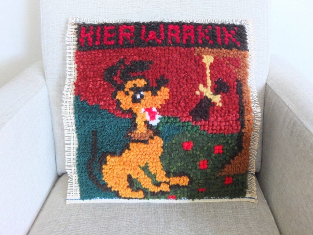 Smyrna knoopwerk Hier waak ik