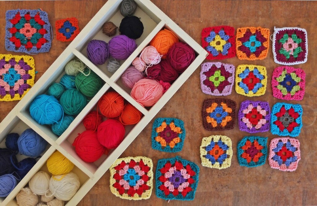 Granny squares van katoen
