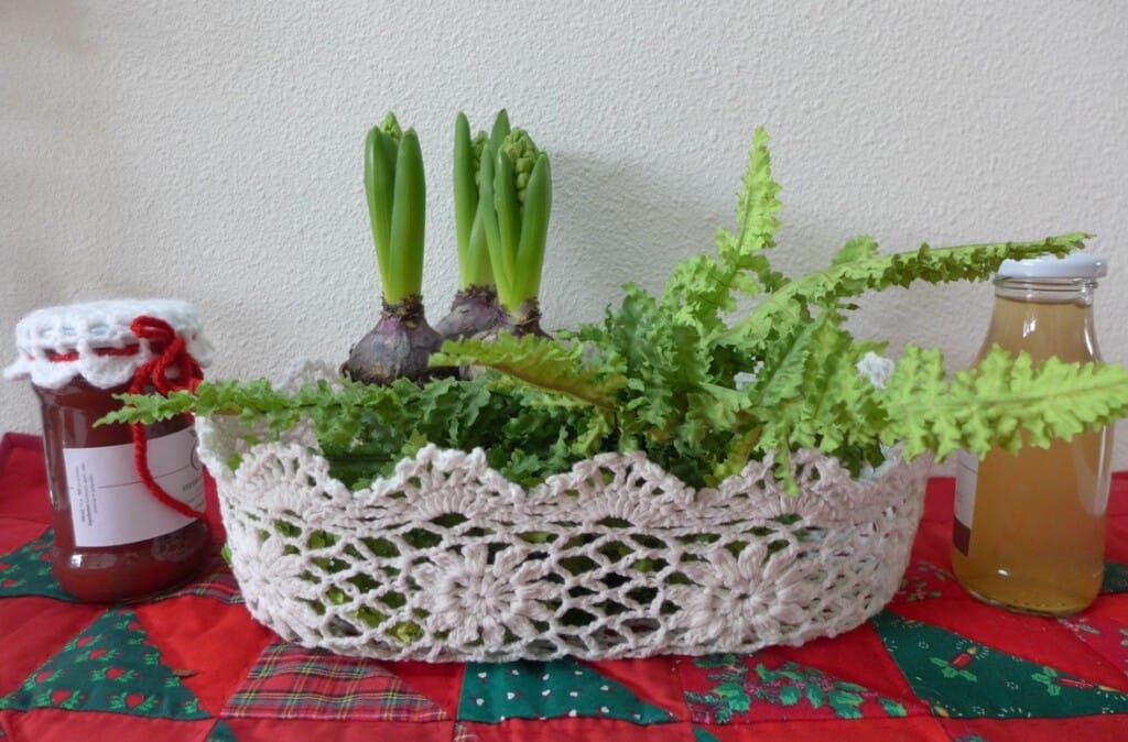 Gehaakt mandje voor kerstpakket