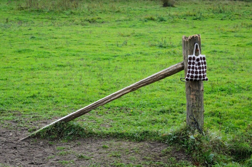 Gehaakt tasje in weiland