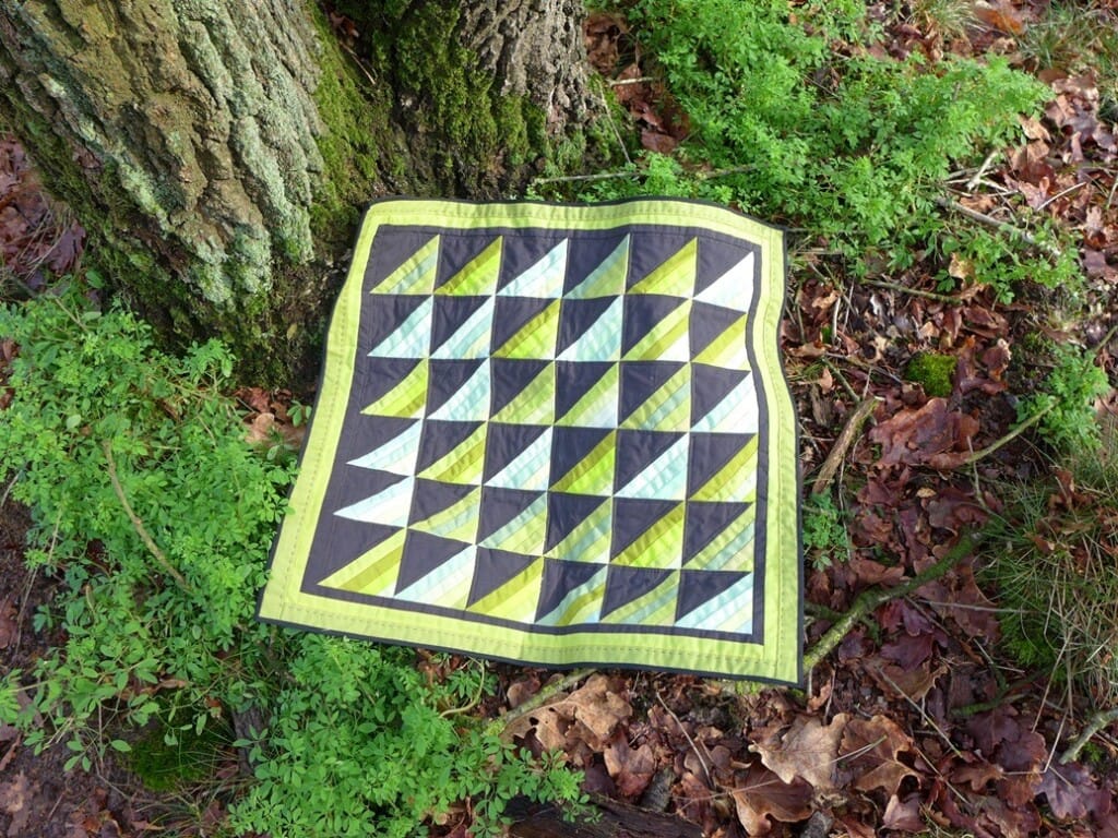 Groen quiltje roman stripes