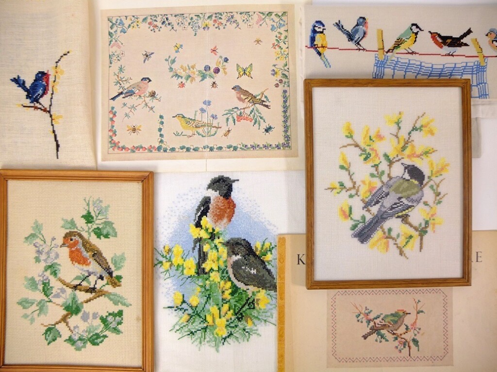 Geborduurde vogeltjes en oude patronen