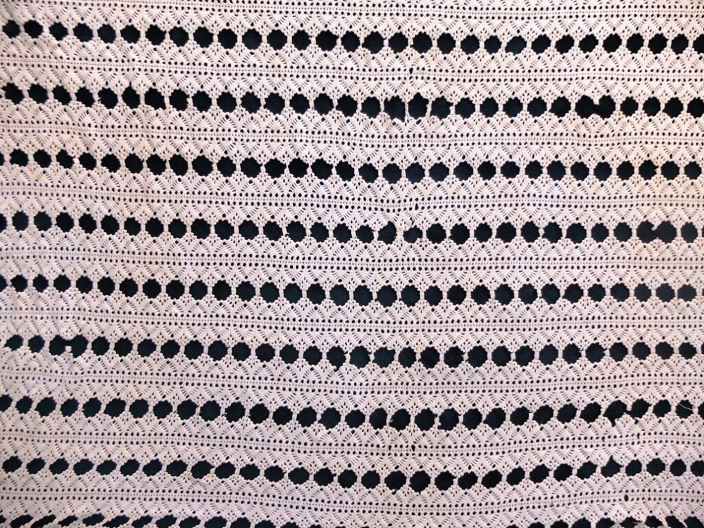 Gehaakte witte Beddesprei