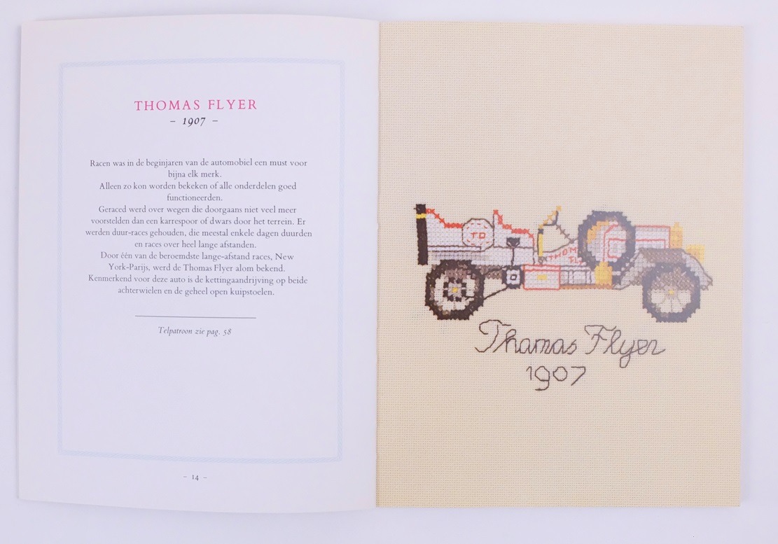 Pagina uit boekje Kruissteken op wielen
