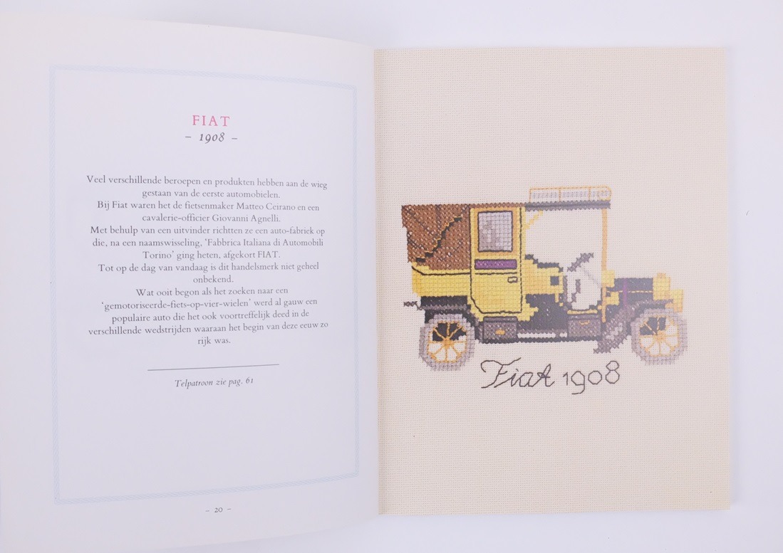 Pagina uit boekje Kruissteken op wielen