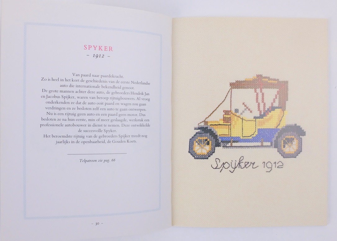 Pagina uit boekje Kruissteken op wielen