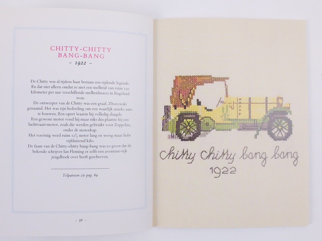 Pagina uit boekje Kruissteken op wielen