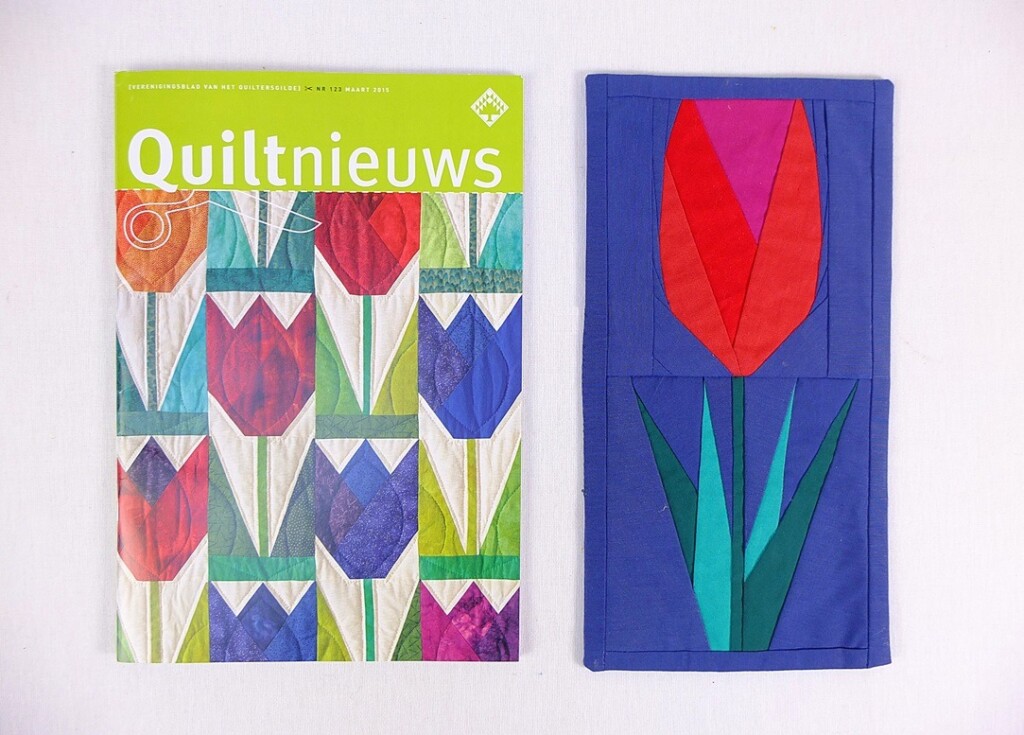 Quiltnieuws maart 2015 en gepatchte tulp