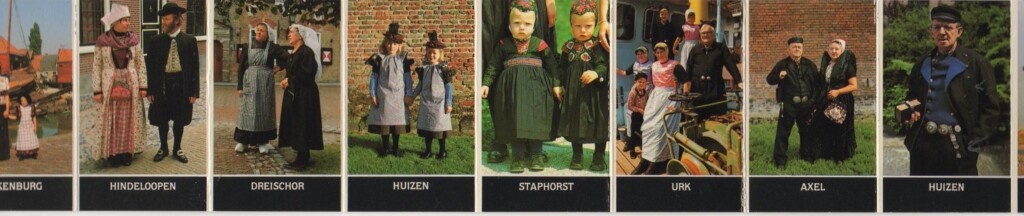 Toeristische plaatjes klederdrachten
