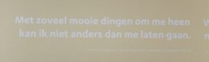 Tekst van Van Gogh op muur van Kroller Muller museum