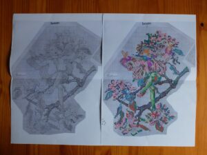 Ingekleurd borduurpatroon