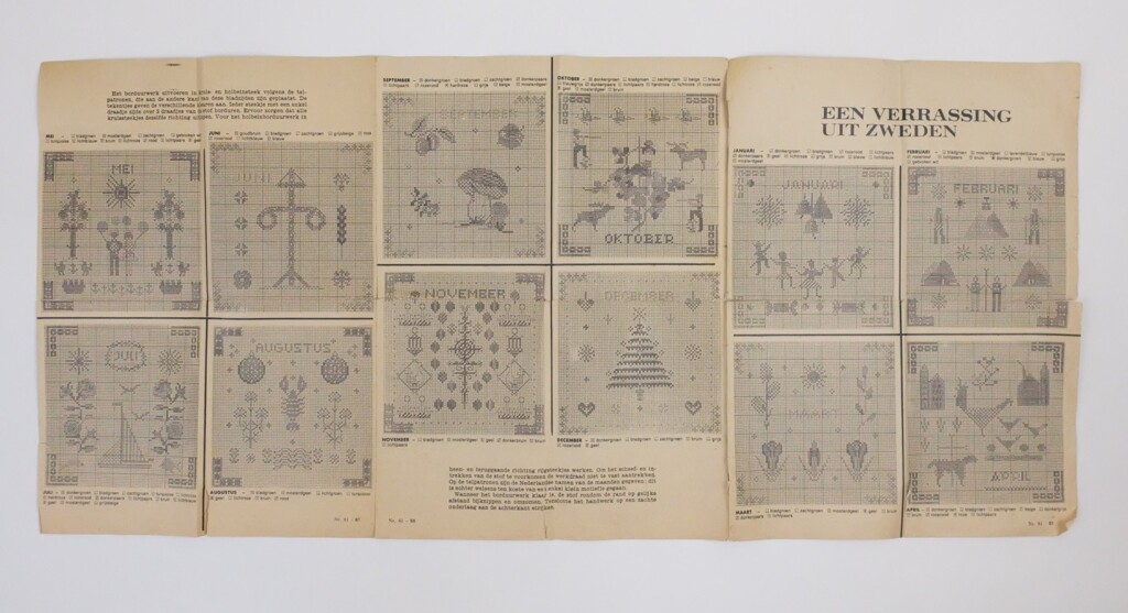 Borduurpatroon maanden van het jaar
