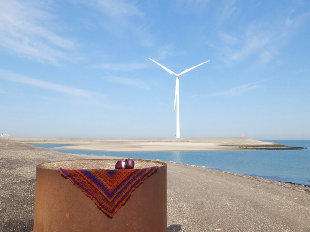 Gehaakte sjaal met Wibra wol