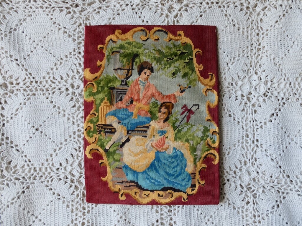 Tapisserie op gehaakte sprei