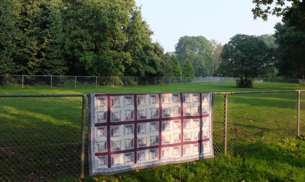 Paarse Quilt Log Cabin