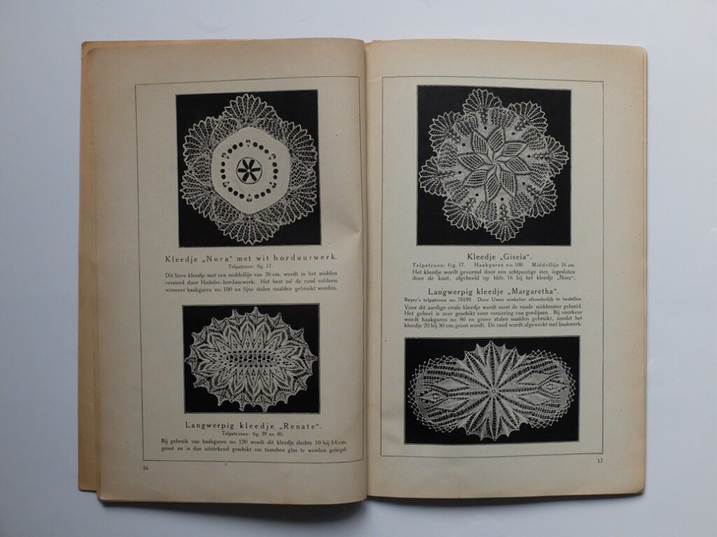 Pagina uit boekje kunstbreiwerk