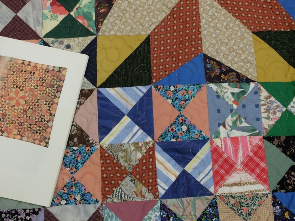 Quilt door Bep Hoogerbrugge met boek