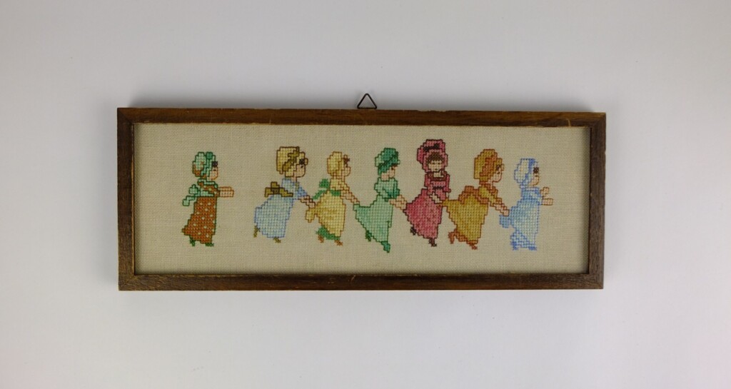 Borduurwerkje spelende kinderen