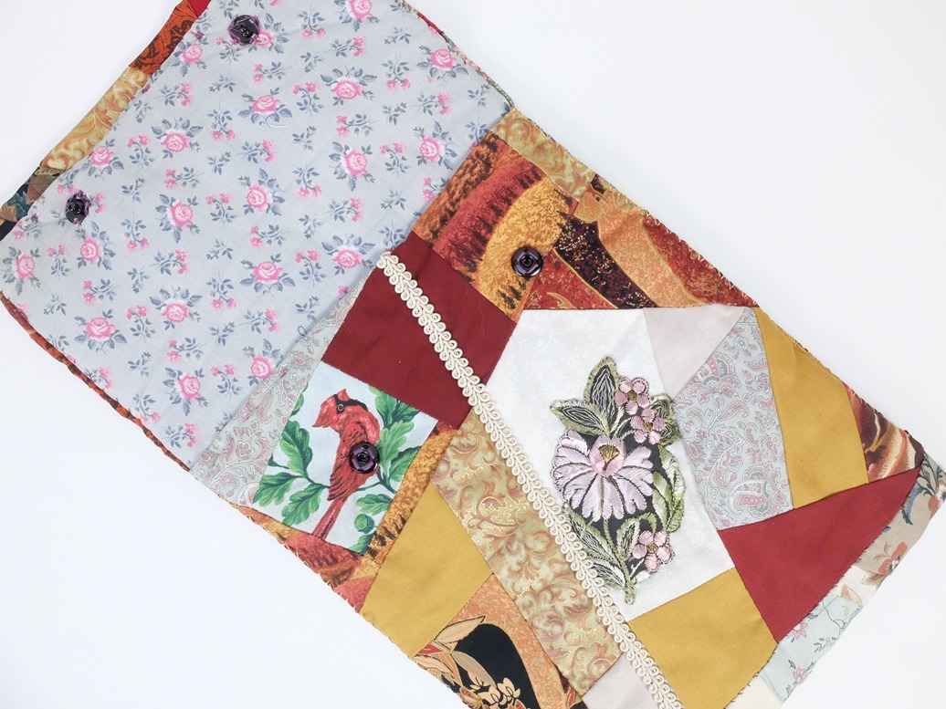 Opbergmap met crazy patchwork - Afbeelding 3