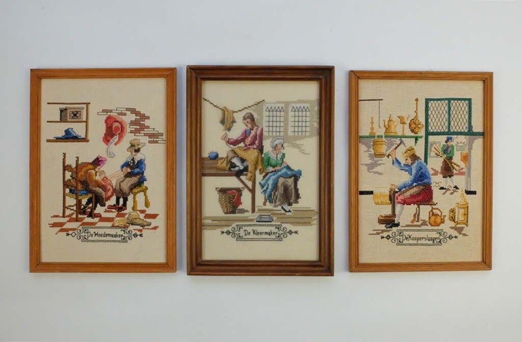 Drie schilderijtjes ambachten