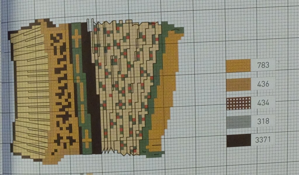 borduurpatroon accordeon