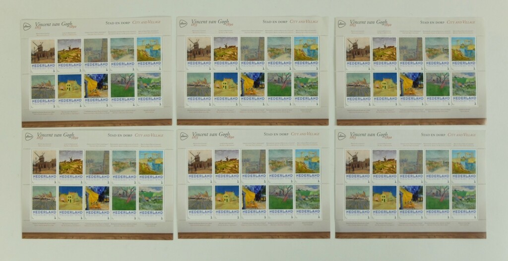 Postzegels van Gogh stad en dorp
