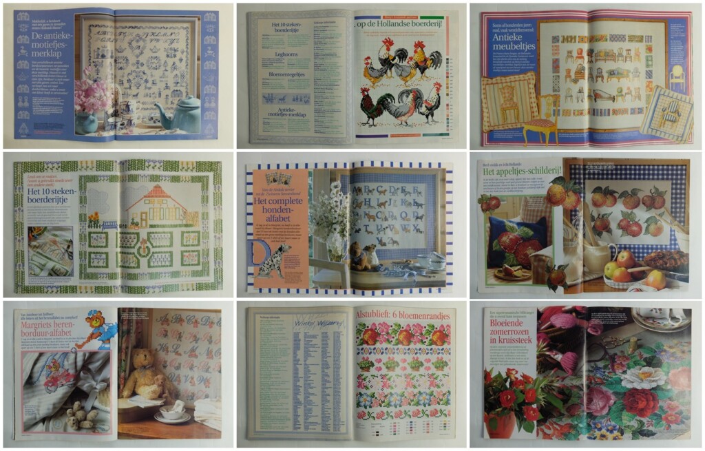Collage borduurpatronen