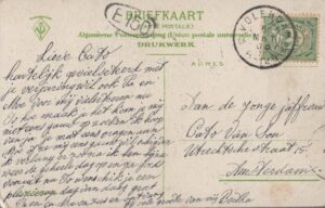 Achterkant-oude ansichtkaart Volendam