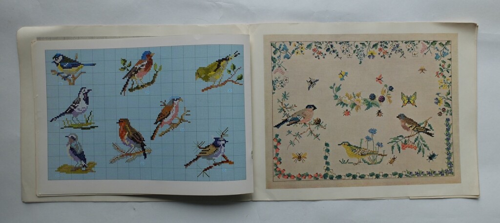 Borduurpatronen vogeltjes