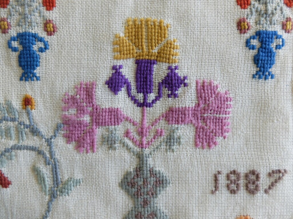 Detail oud merklapje 1887