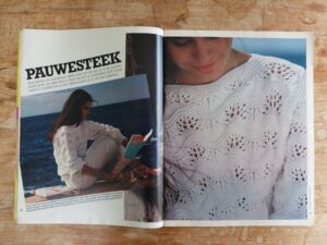 Pagina uit oude Ariadne trui pauwensteek