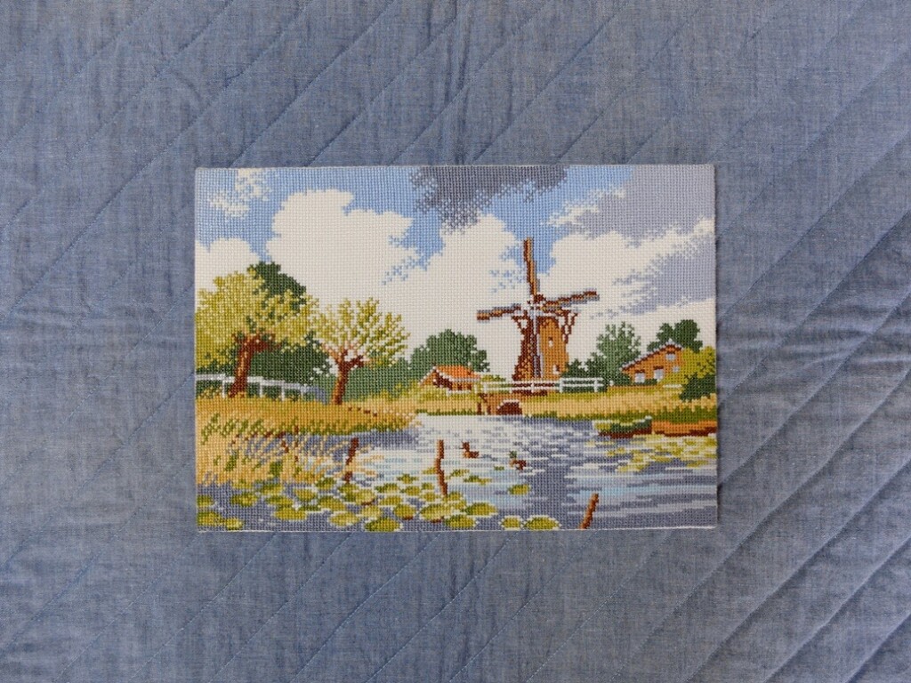 Borduurwerkje-Hollands-landschap