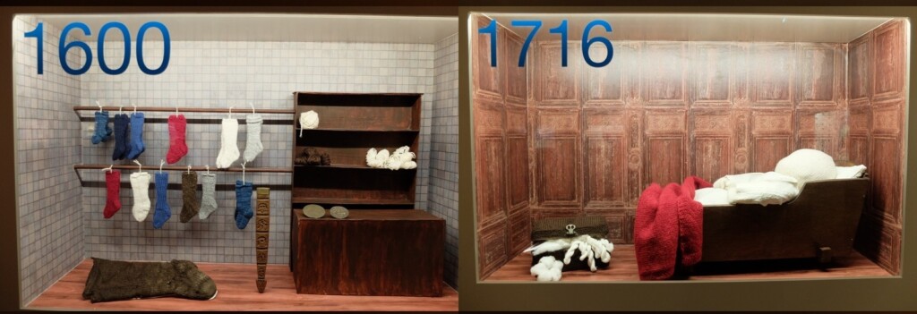 Vitrine in Tentoonstelling Breien 