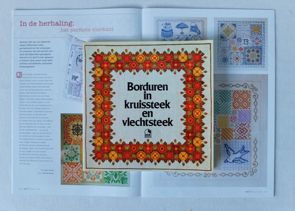 borduren in kruissteek en vlechtsteek