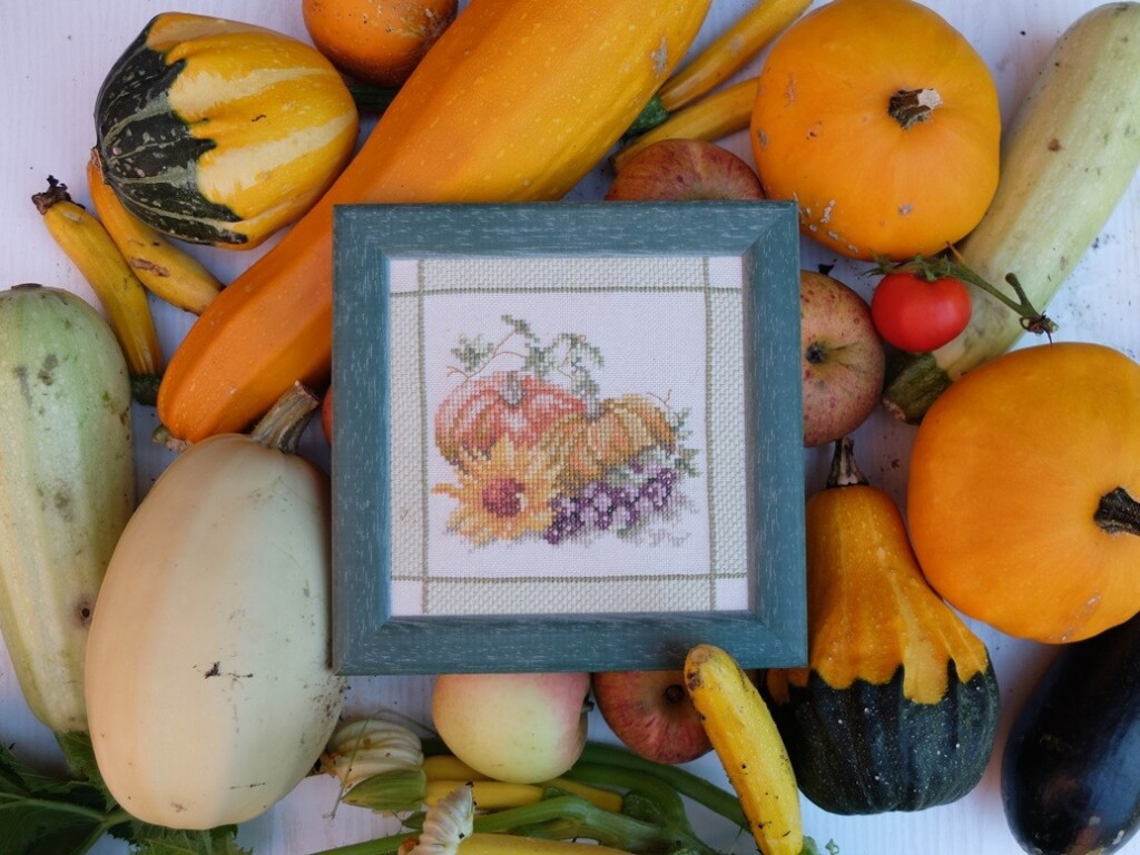 borduurwerkje pompoenen