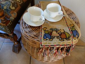 geborduurd lang kleedje