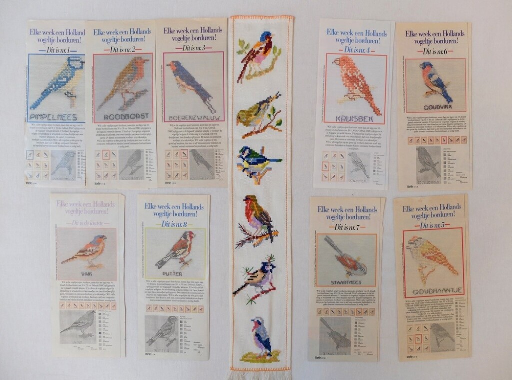 Kruissteekpatroontjes vogeltjesjes