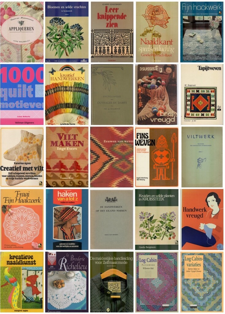 Collage oude handwerkboeken