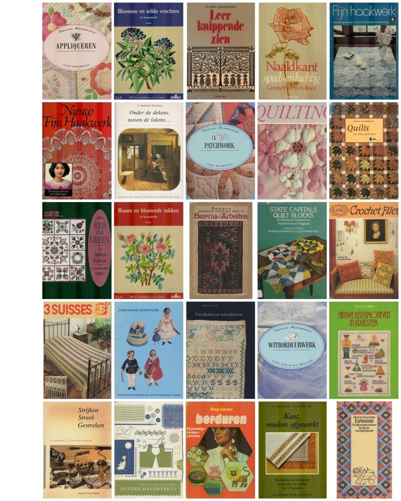 Collage oude handwerkboeken