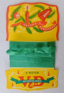 Oud kaartje kerstlint