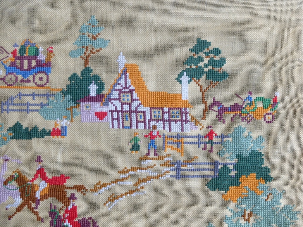 Groot borduurwerk paarden - Afbeelding 2