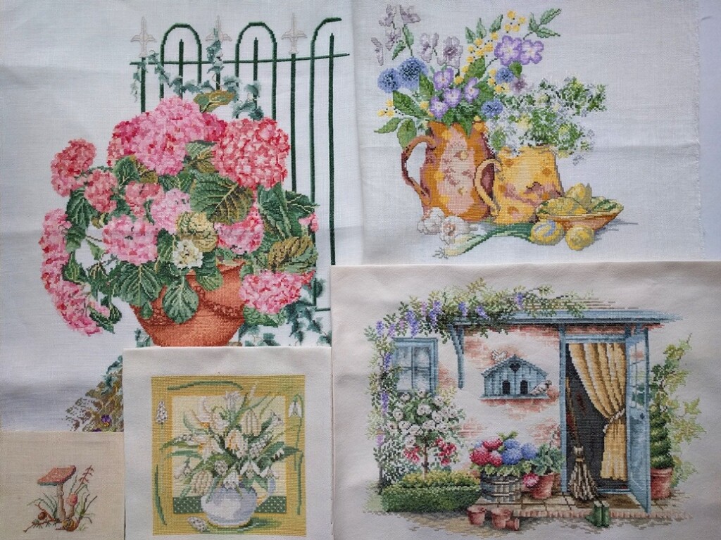 Vijf borduurwerkjes